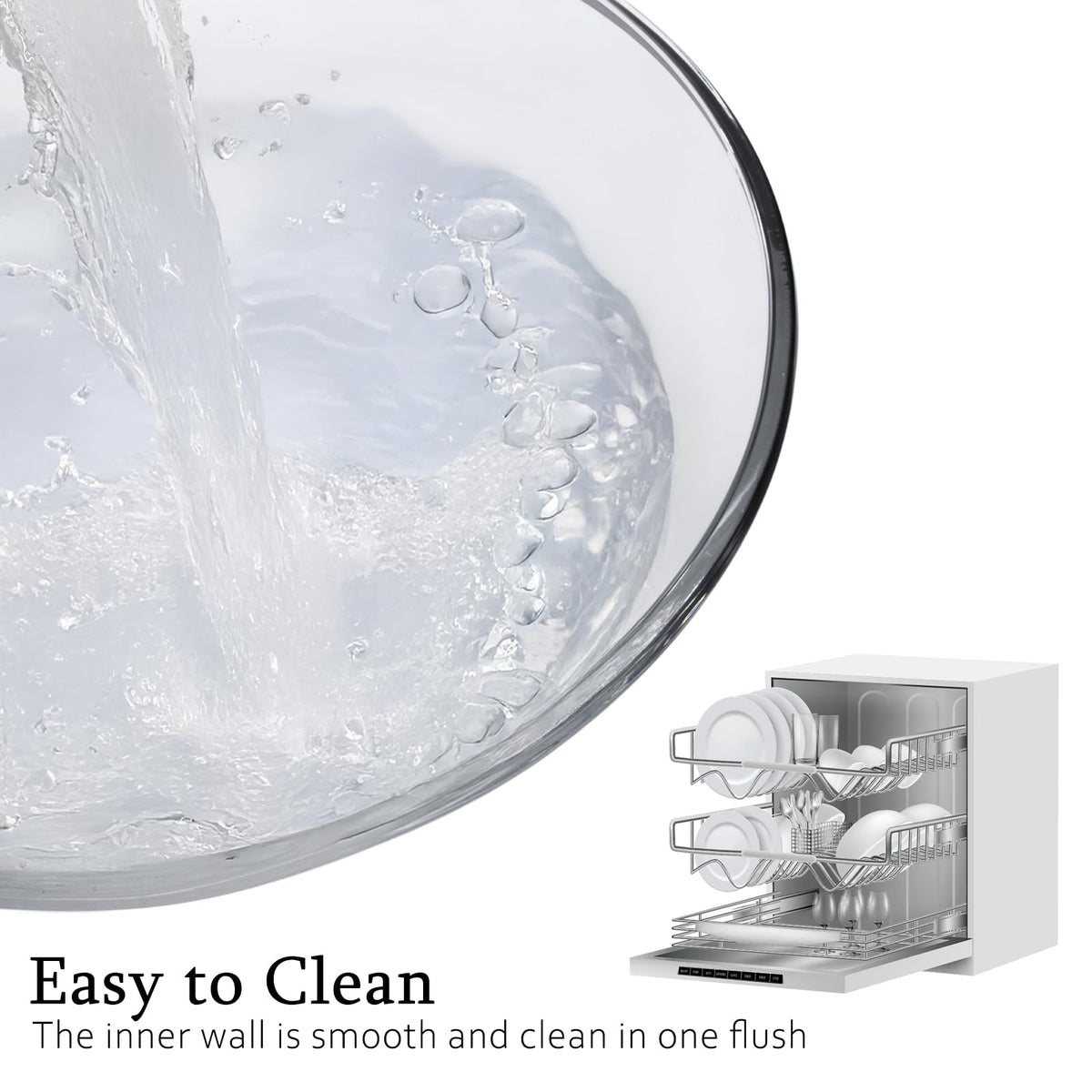 Ajrwiiy versatile glass bowl for bread, salads, and fruit prep in the kitchen.