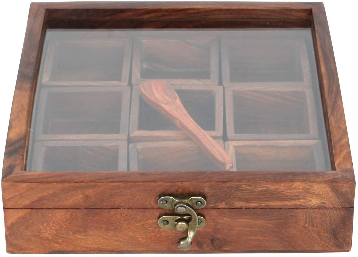 Ajuny decorative spice box makes a gift-ready kitchen accent