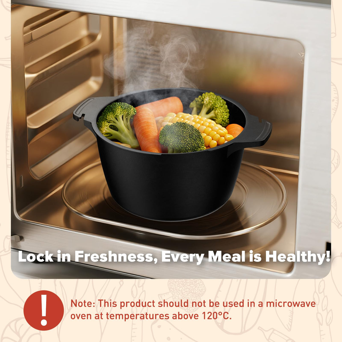AJXX Steamer doubles as a compact leftovers storage container.