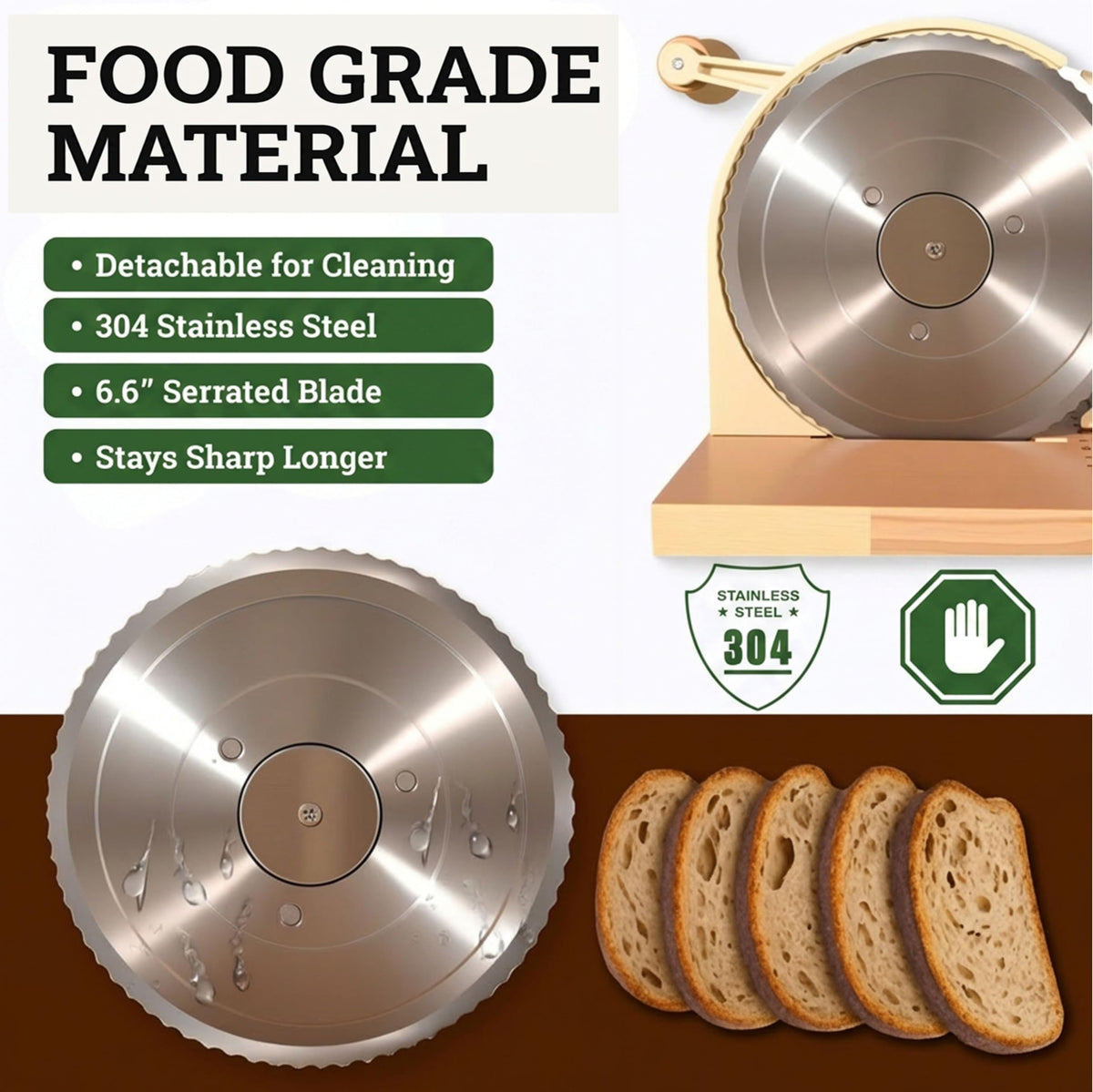 Akia Collection sourdough rounds and loaves sliced cleanly for even portions.