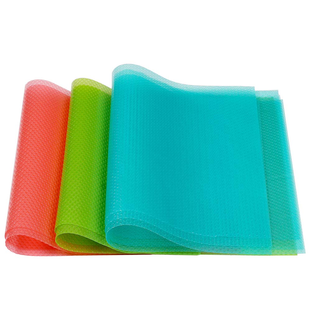 AKINLY soft foam fridge pads provide a stable base on any shelf.