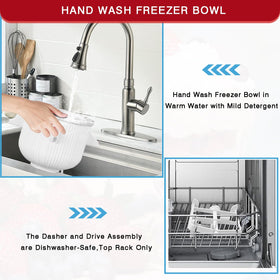 Akiosk BPA-free aluminum liner ensures durable ice cream making