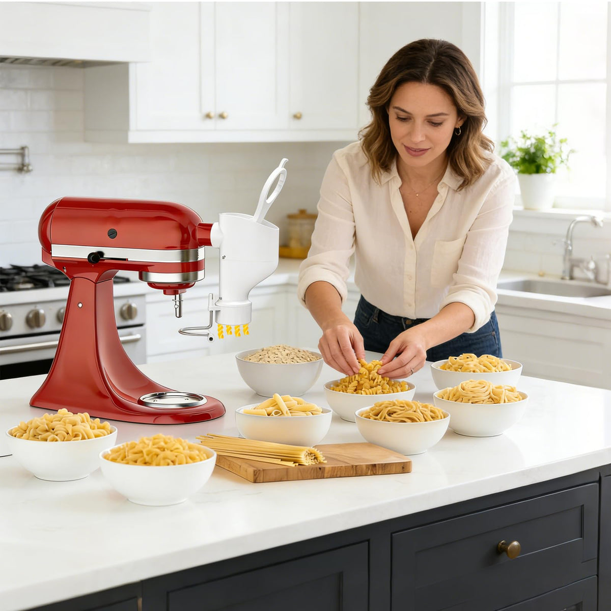 Akiosk bucatini disc shapes hollow tubes for specialty pasta at home.