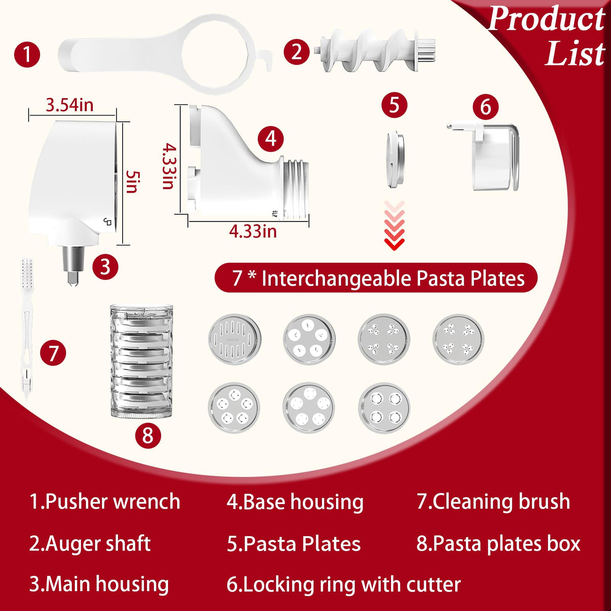 Akiosk large macaroni disc produces bold tubes for baked dishes.