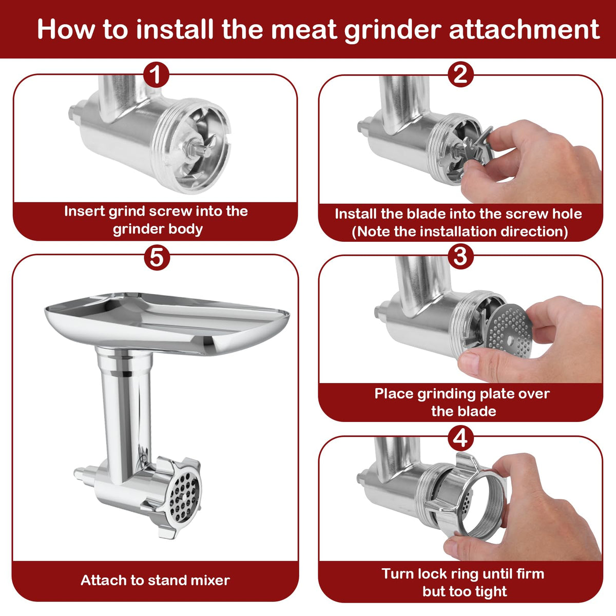 Akiosk removable tray and pusher facilitate safe loading of meat
