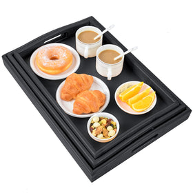 AKKAJJ medium bamboo serving tray, ideal for couch meals