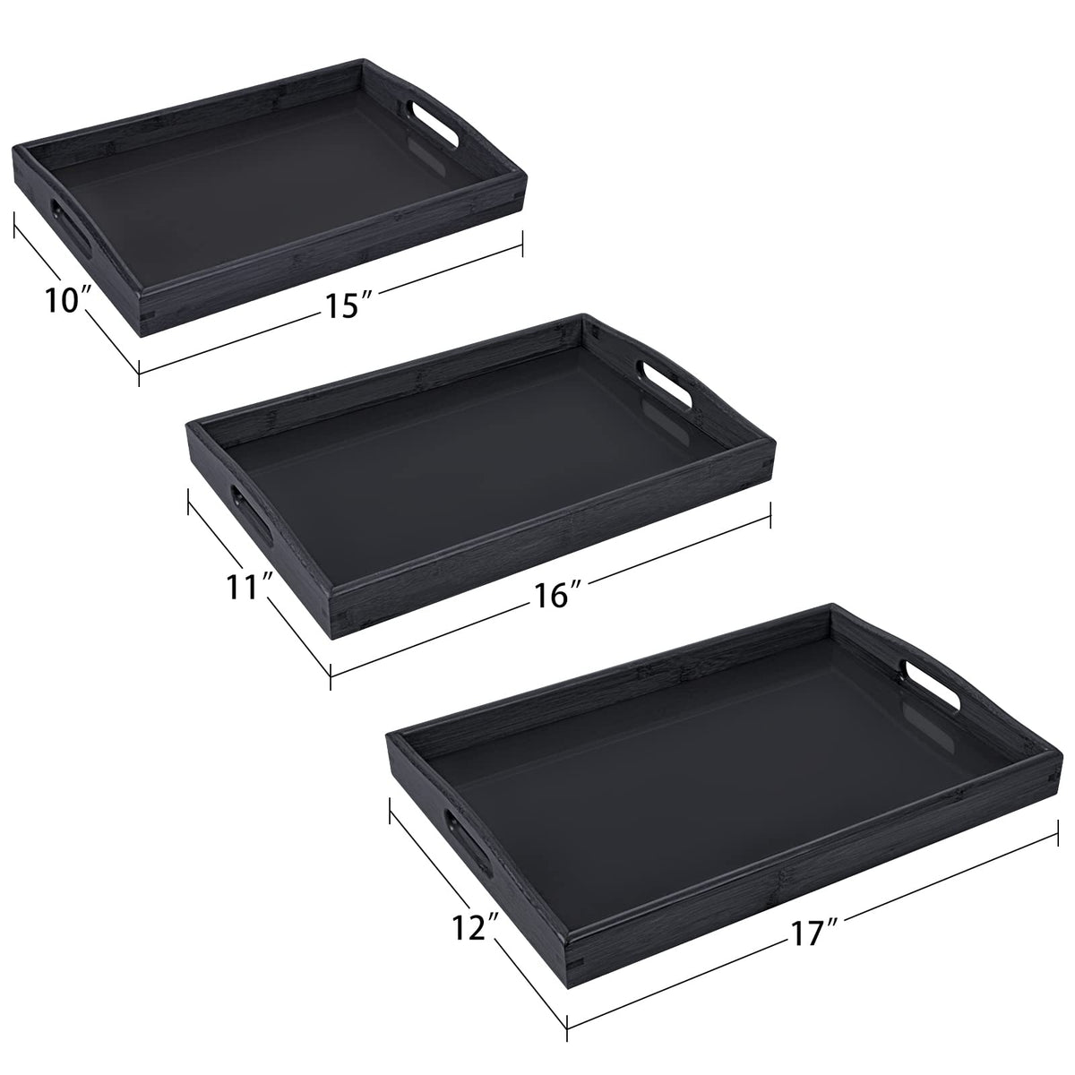 AKKAJJ tray with wide handles, secure and comfortable to carry