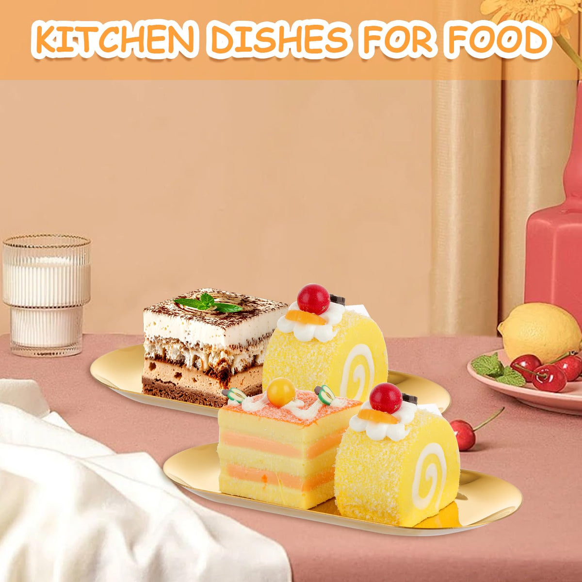 AKOLAFE oval serving dish set enhances buffet and modern decor
