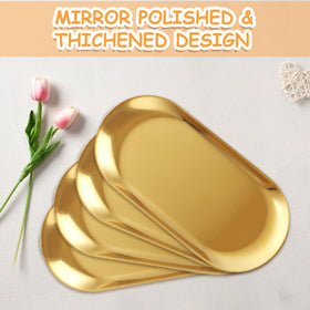 AKOLAFE gold tray used for jewelry and cosmetics storage and organization