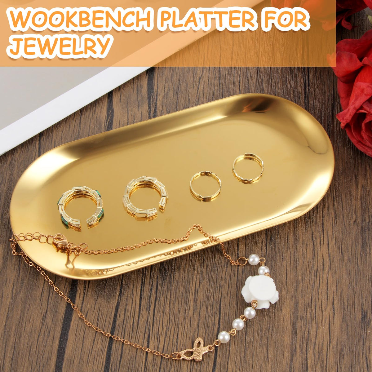AKOLAFE small serving tray highlights smooth edges to protect furniture and fingers