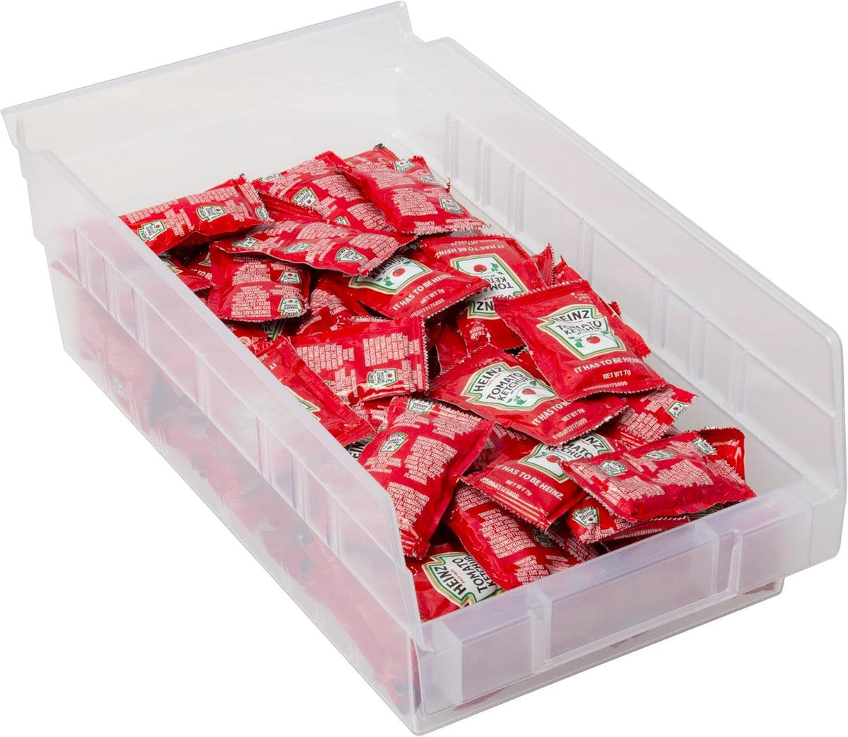 Akro-Mils 30130 plastic shelf bin clear suited for drawer storage and easy access