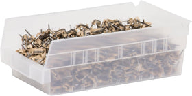 Akro-Mils 30130 plastic shelf bin clear proudly made in the USA