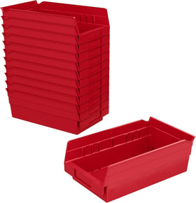 Akro-Mils 30130 shelf bin front view for easy access to small parts.
