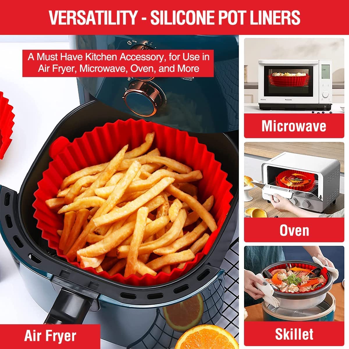 AKSDTH silicone liners designed for dishwasher safe cleaning