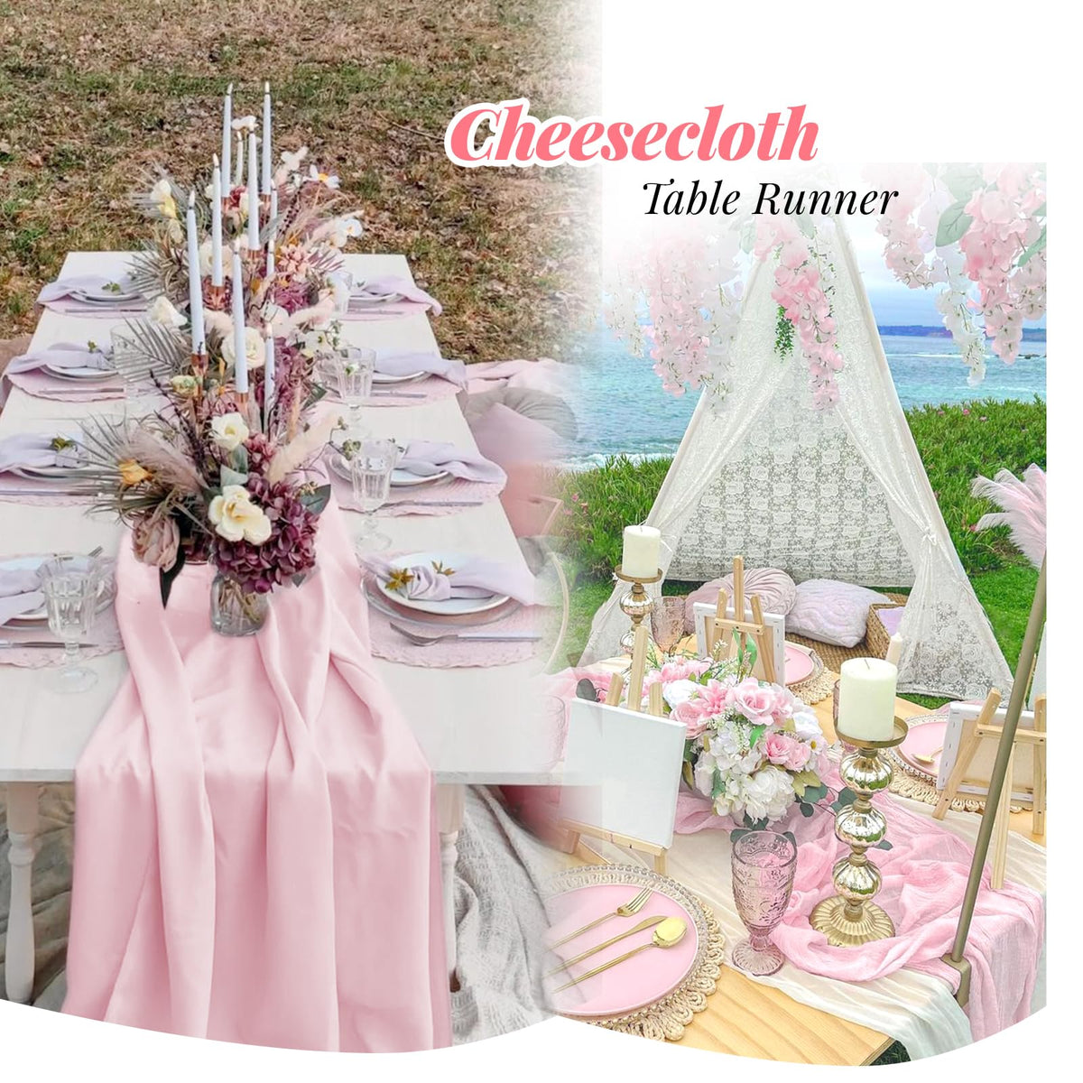 Aktor pink cheesecloth table runner care tips help long-lasting use.