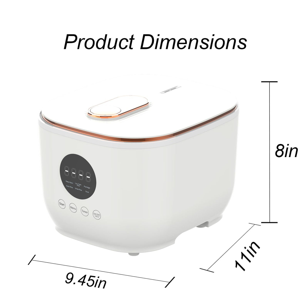 Akureo 3L auto keep-warm, maintains serving temperature after cooking