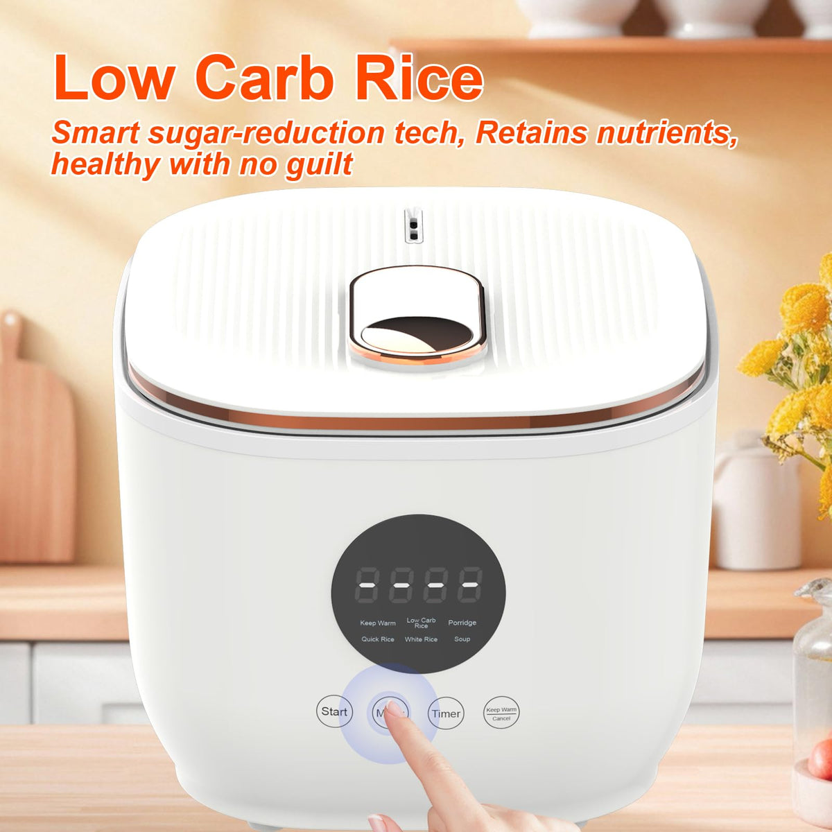 Akureo 3L ceramic glazed inner pot, easy to clean and cooks rice evenly