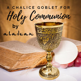 ALADEAN decorative ceremonial brass chalice for special occasions