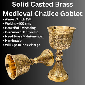 ALADEAN embossed king arthur chalice enhances ceremonial moments with regal presence
