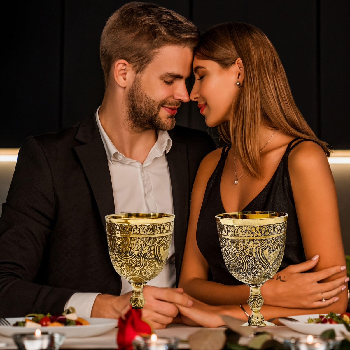 ALADEAN wedding anniversary goblet as a dramatic gift or centerpiece