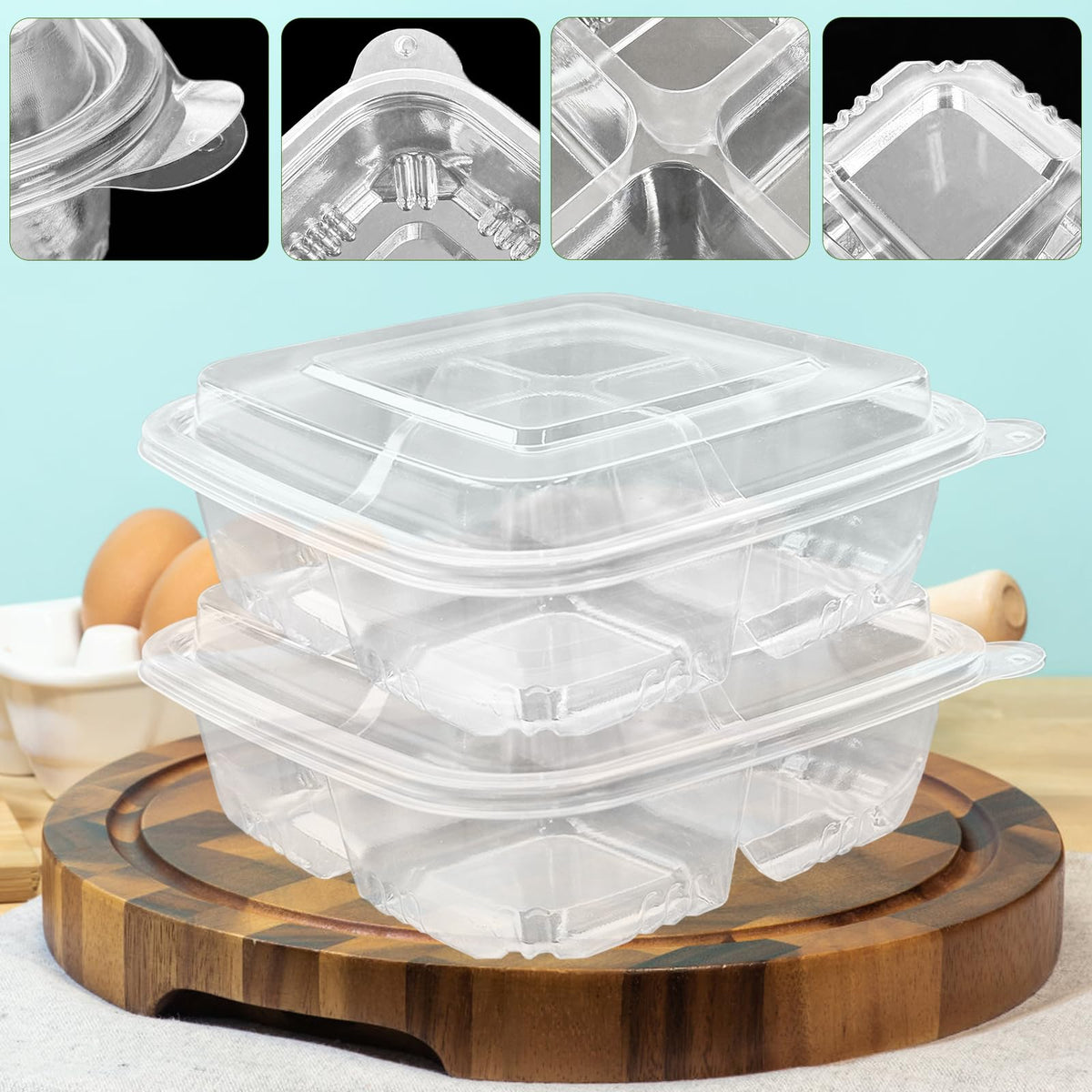 Alaeseje meal prep lunch box in four compartments helps balance portions