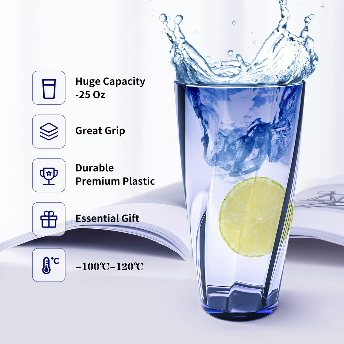 Alaiselit outdoor picnic tumbler blue, 25oz, great for terraces and adventures.