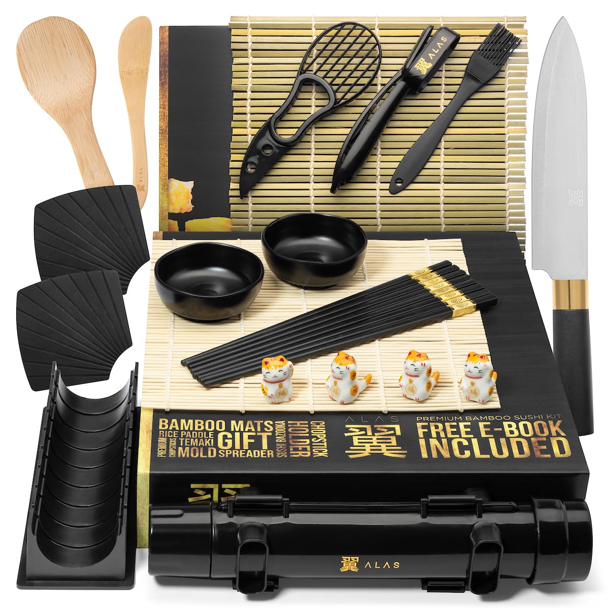 Alas sushi-making-kit complete set for easy home sushi creation.