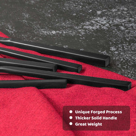 Alata Cube Black dinner spoon with satin finish for versatile table use.