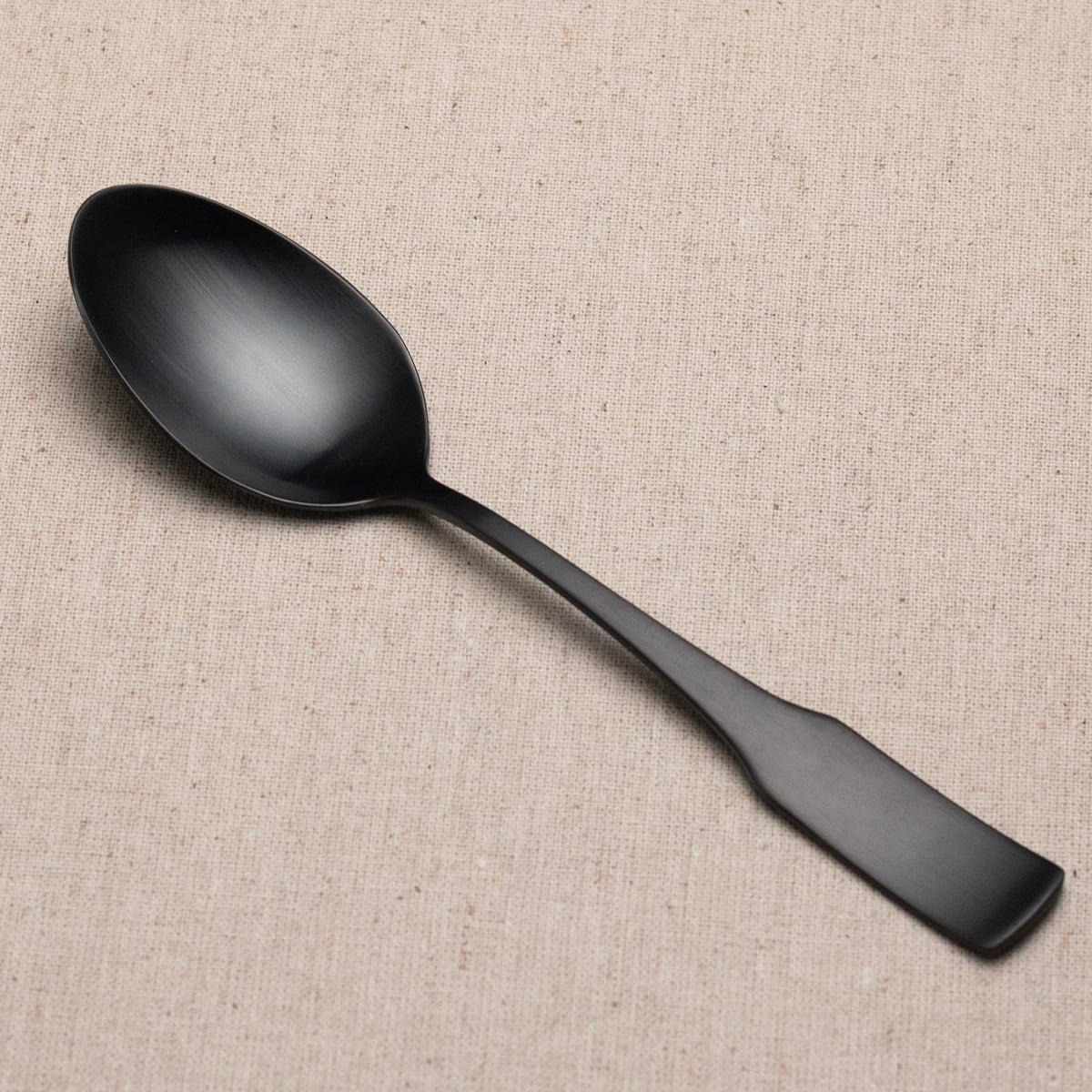 Alata Kate Black Satin flatware collection, cohesive look for modern and traditional tables.