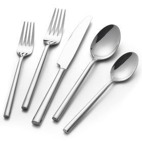 Alata Potter 20-piece forged silverware set with dinner knives for daily durability.