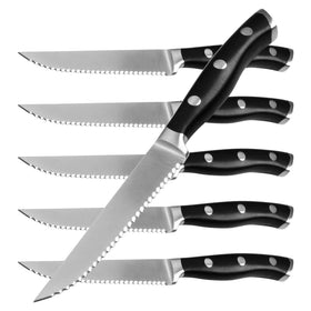 Alata 6-piece steak knife set displayed for versatile dinner prep