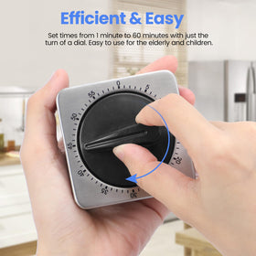 ALBAYRAK timer with magnetic back sticks to metal surfaces for hands-free kitchen timing