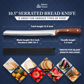 Albert&Grace full-length sheath protects the blade and keeps drawers safe