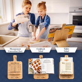 Albert&Grace multipurpose holder for cookbooks, cards, and tablets