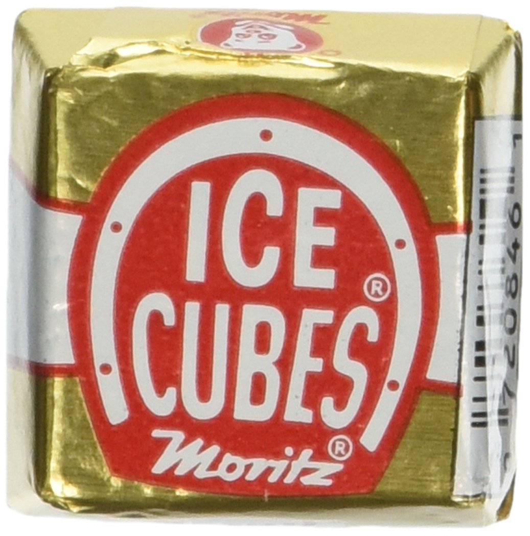 Albert's Ice Cube Chocolates on a tray, perfect for chilling beverages.