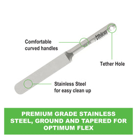 Albion 958-G01 spatula rounded tips for concave joint profiles.