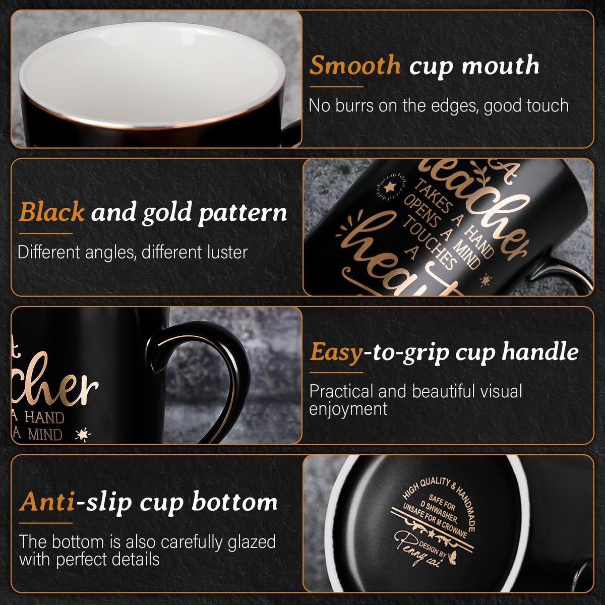 ALBISS Mug with lid and spoon – complete gift set for teachers.