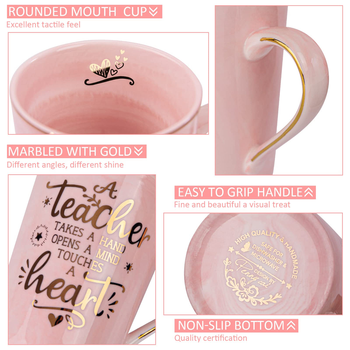 ALBISS teacher mug with lid and spoon included, ready for gifting