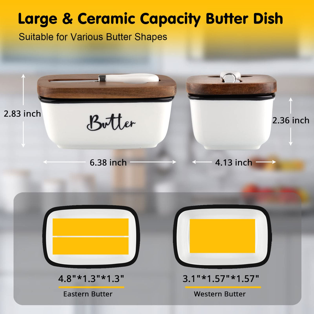 Alelion butter dish lid groove designed to cradle the knife for easy access.
