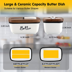 Alelion butter dish lid groove designed to cradle the knife for easy access.