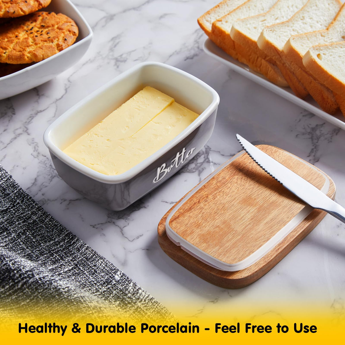 ALELION retro-inspired butter dish design complements modern and country kitchens