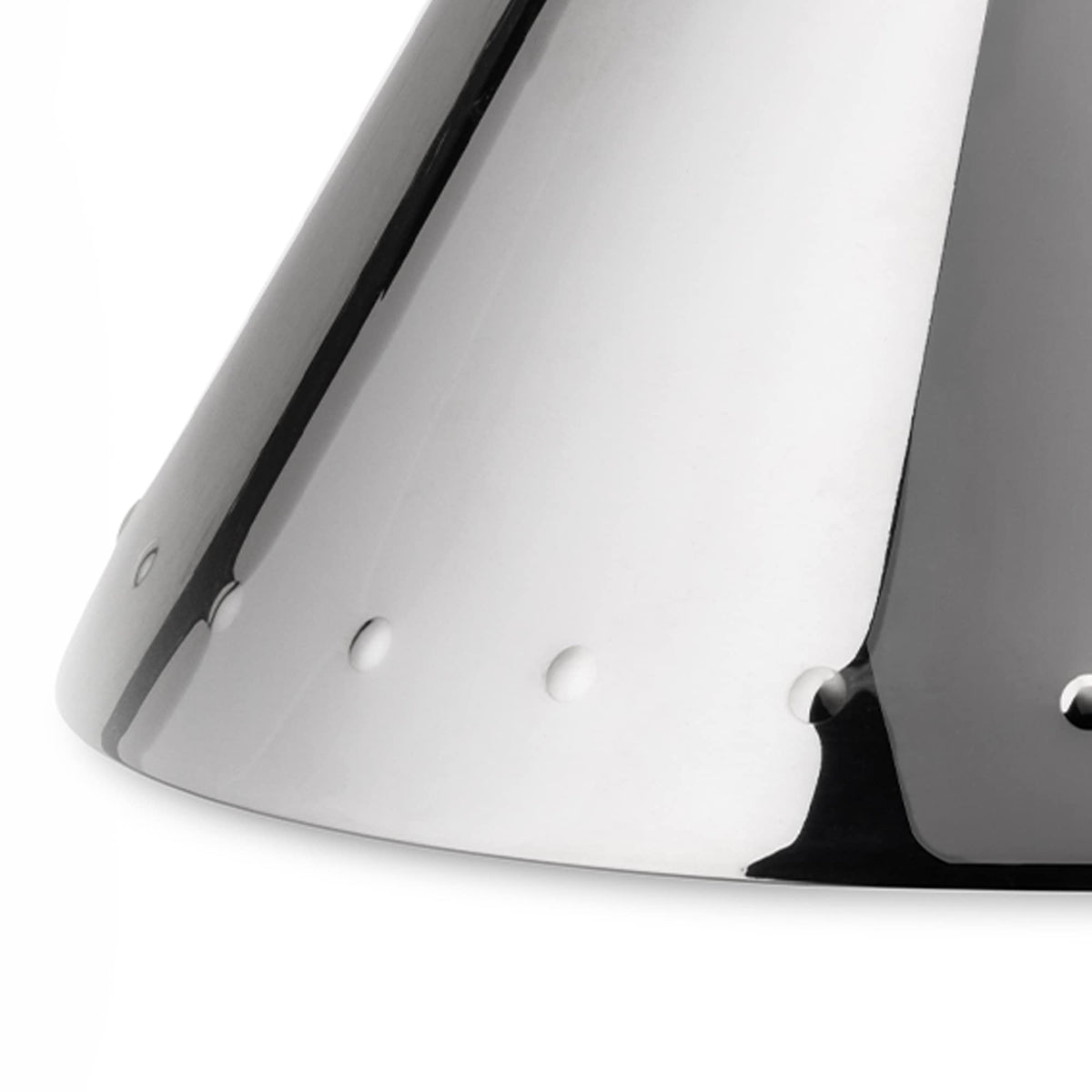 Alessi 9093 blue thermoplastic handle detail for comfortable pouring.