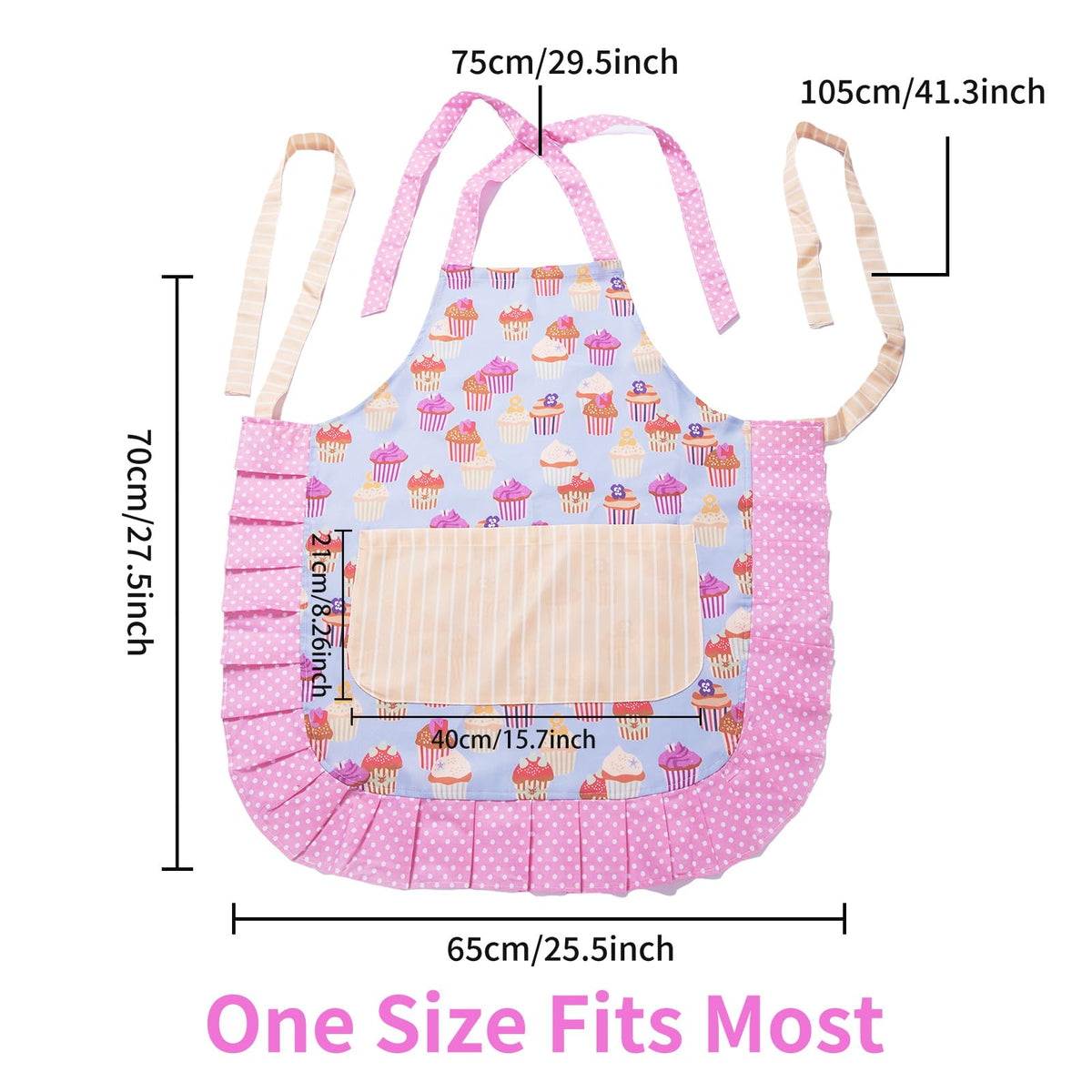 Alex Virtue Lovely Flower Pattern Apron in a bright kitchen setup