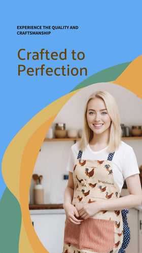 Alex Virtue Lovely Flower Pattern Apron showing oversized pockets for essentials at hand
