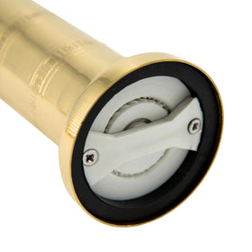 Alexander Home brass-finished salt mill top view highlights elegant craftsmanship