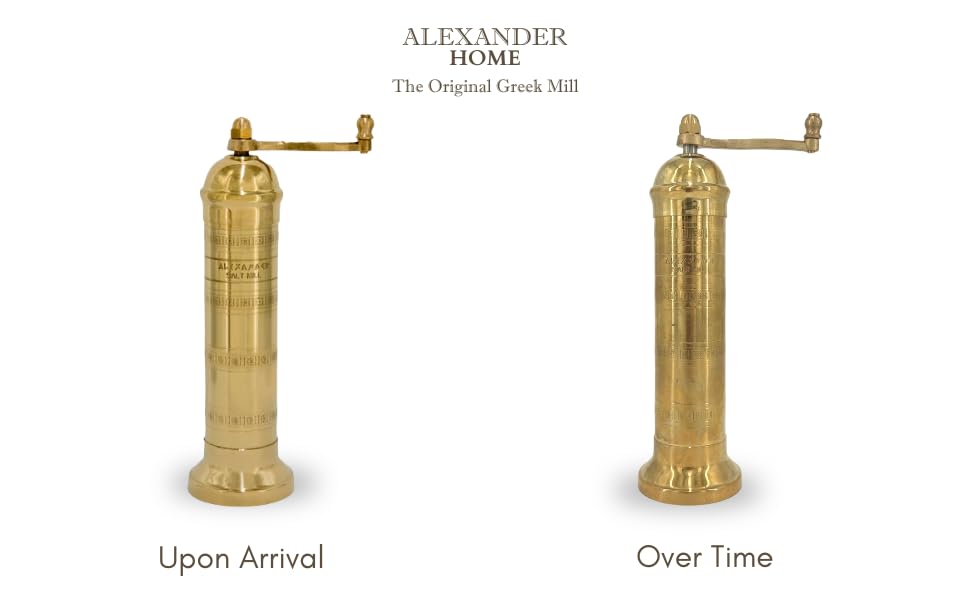 Alexander Home 9-inch salt grinder compact base for stable table use