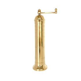 Alexander Home The Original European Mill brass 9-inch salt grinder close-up showing refined finish