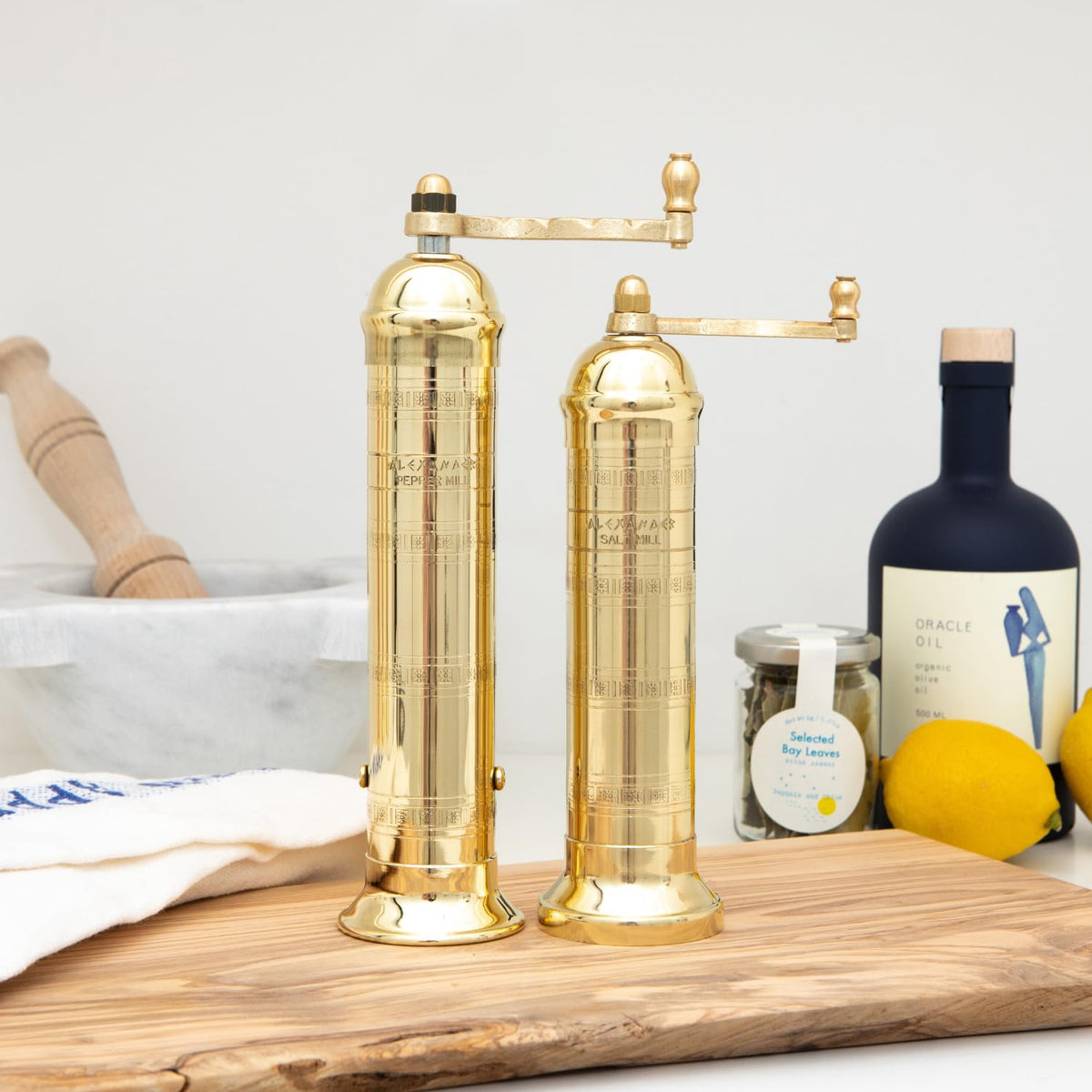 Alexander Home pepper mill with flanged base for added stability.