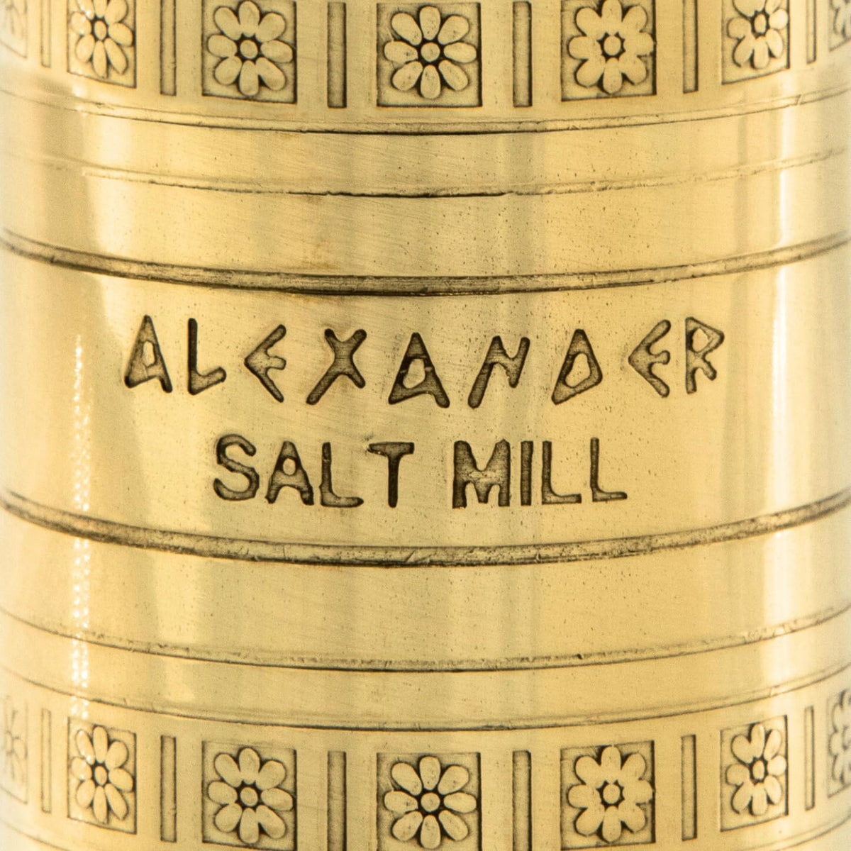 Alexander Home salt grinder mechanism close-up showing durable, precise grinding