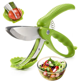 ALEXPHY Salad Scissors with double blades for quick lettuce and veggie chops.